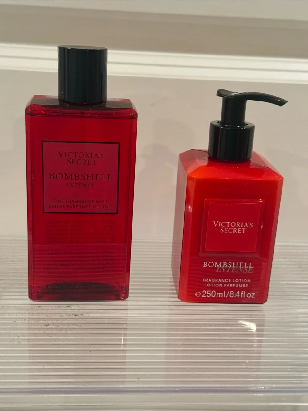 NEW Victoria's Secret Bombshell Intense Red Fragrance Mist & Lotion Set